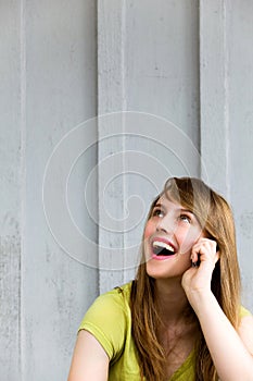 Girl talking on a mobile phone