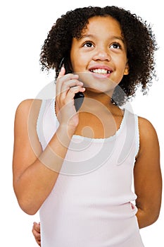 Girl talking on mobile phone