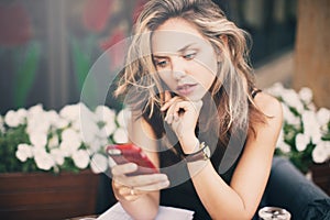 A girl talking on the phone