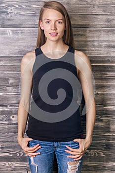 Girl in tank top