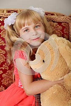 Girl with a Teddy bear