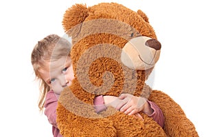 Girl with teddy bear