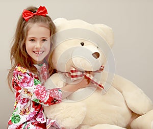 Girl with Teddy bear