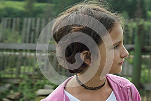 Girl teenager in the choker