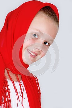 Girl - teenager in scarf