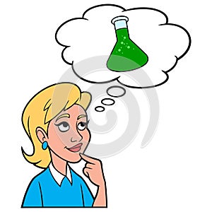 Girl thinking about Chemistry