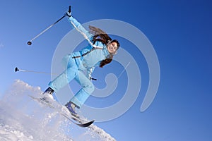 Girl to ski down
