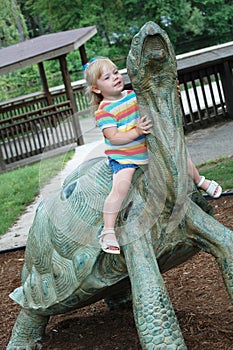 Girl on a Tortoise