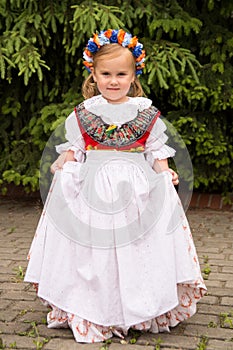 Girl in traditional silesian dress