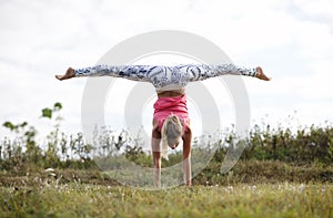 Girl training outdoor