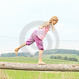 Girl training stability