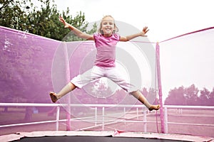 Girl Trampoline Jump