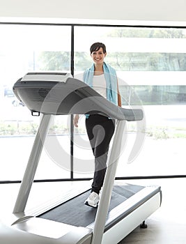 Girl treadmill