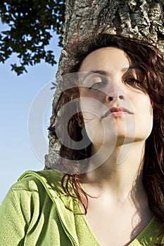 Girl on Tree