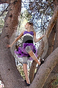 Girl in tree