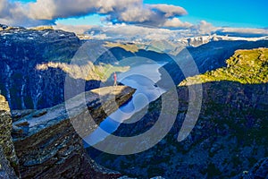 Girl on Trolltunga, Notway