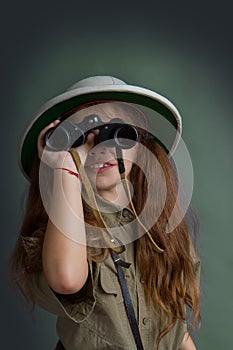 Girl in tropical uniform