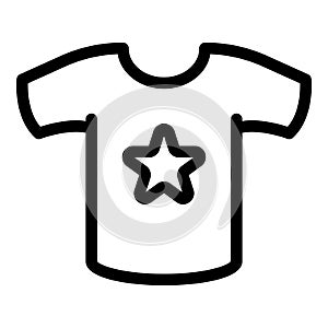 Girl tshirt icon, outline style