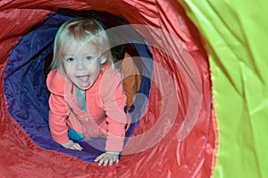 Girl in tunnel