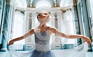 girl in a tutu dancing in the ball room