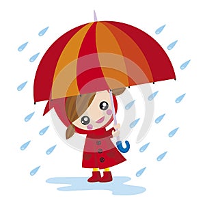 girl with umbrella photo
