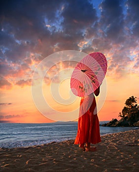 Girl with umbrella