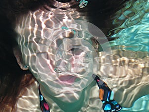 Girl under water