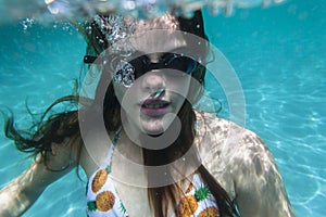 Girl Underwater Pool