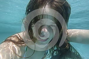 Girl Underwater Portrait