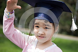 Girl in the university hat