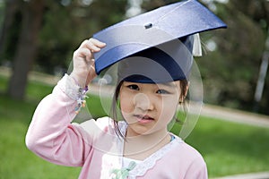 Girl in the university hat