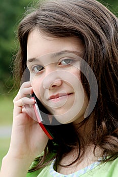 Girl using mobile phone