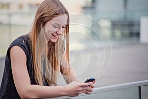 Girl using smart phone