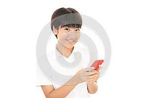Girl using a smart phone