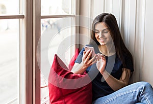 Girl Using Smartphone