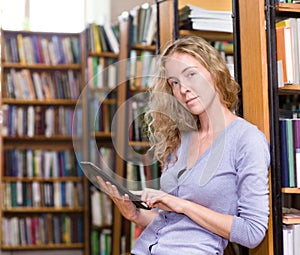 Girl using a tablet computer