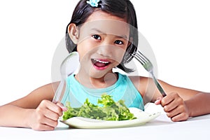 Girl With Vegetable