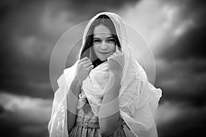 Girl with veil
