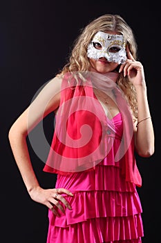 Girl in the Venetian mask