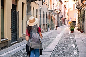 Girl visiting Italy