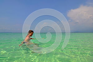 Girl in water, Phi Phi Islands, Thailand