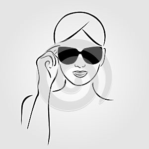 Girl wearing sunglasses