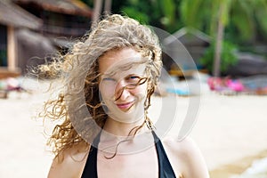 Girl with wet hair