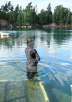 Girl in wetsuit