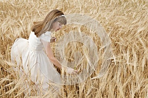 Girl in Wheat Field