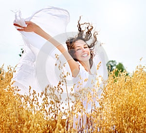 Girl on the Wheat Field