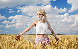 Girl in the wheat field