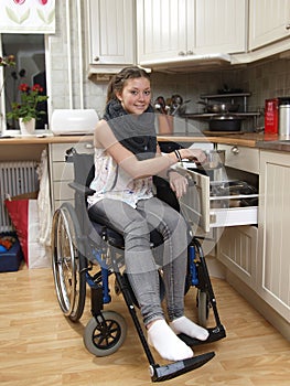 Girl on wheelchair