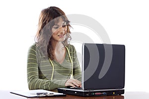 Girl whit computer