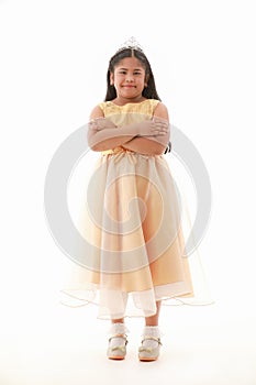 Girl on white background